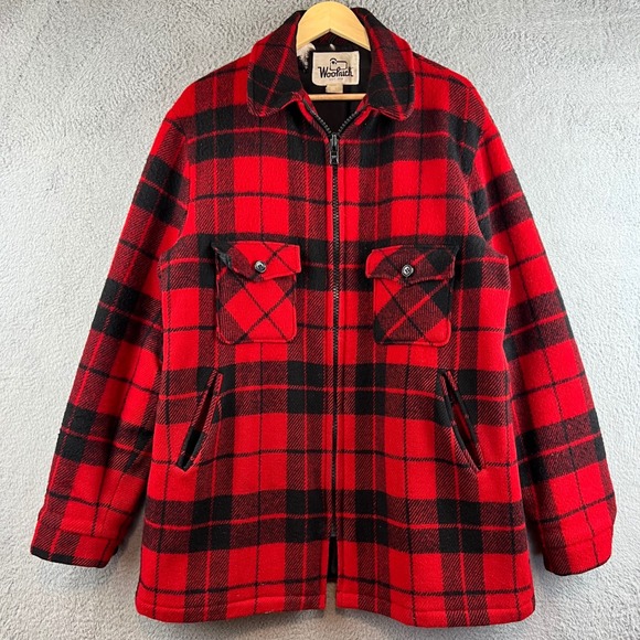 Woolrich Other - Vintage Woolrich Mackinaw Buffalo Plaid Wool Hunting Jacket Size Large